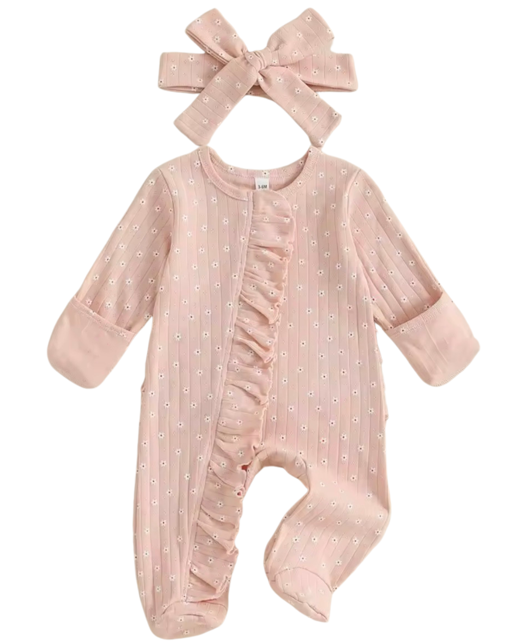 Pink Daisy Sleeper Set