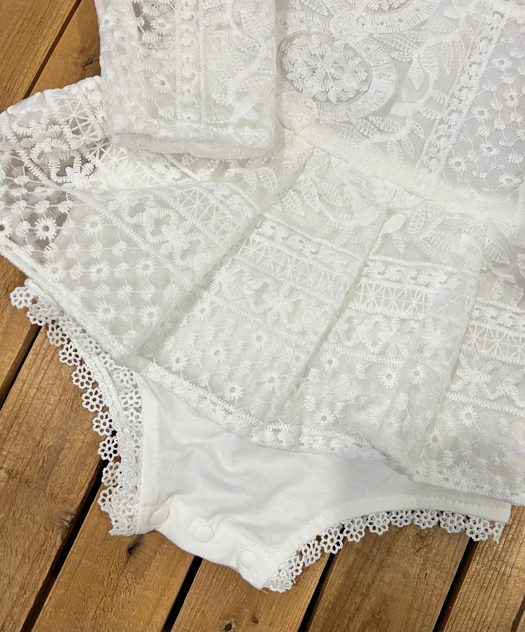 White Lace Romper