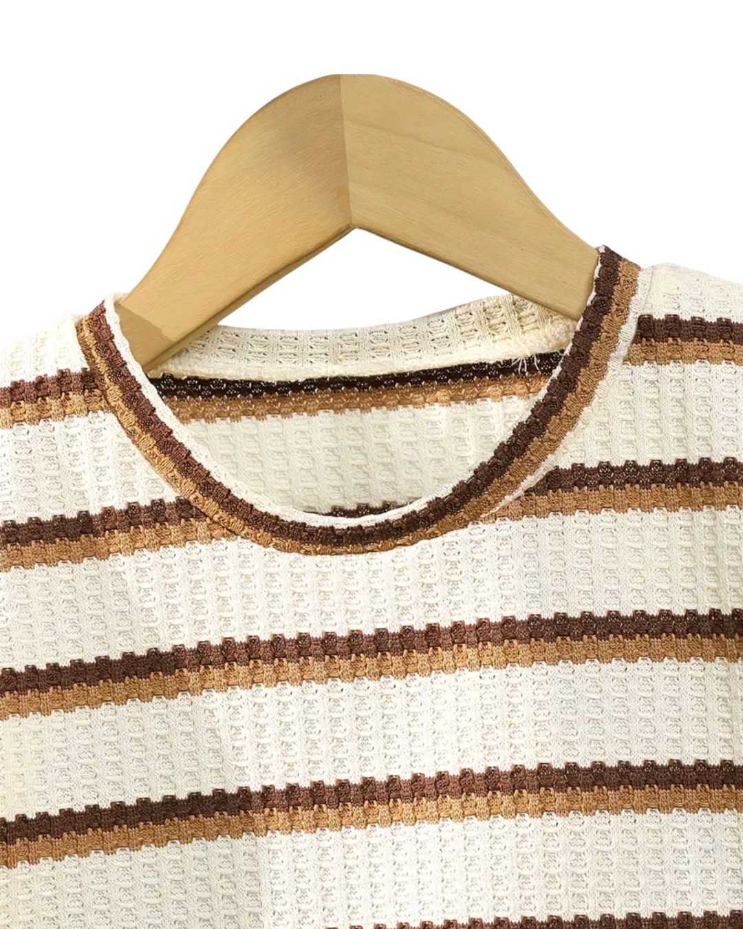 Neutral Striped Waffle Knit Set