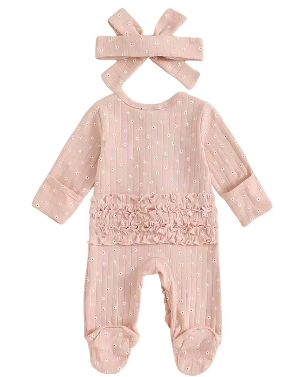 Pink Daisy Sleeper Set