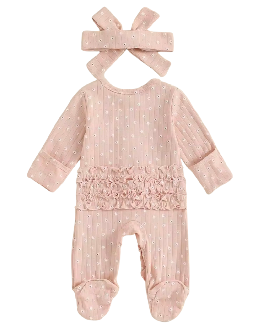 Pink Daisy Sleeper Set