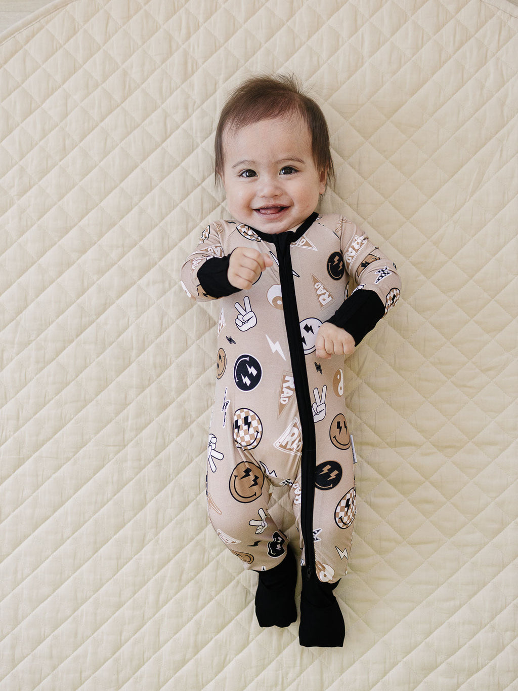 Bamboo Zip Romper | Latte Rad Vibes