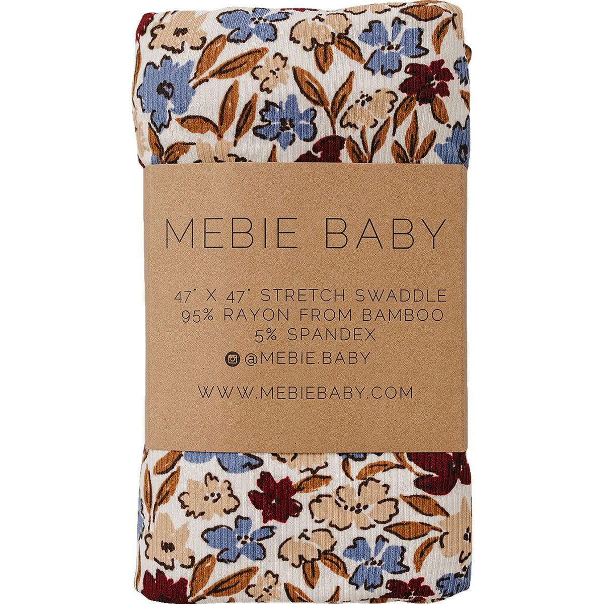 Desert Floral Ribbed Bamboo Stretch Swaddle