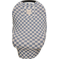 Blue Checkered Ribbed Bamboo Multi-Use Cover