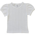 White Pointelle Tee